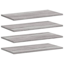 Berkfield Wall Shelves 4 Pcs Grey Sonoma 60X20X1.5 Cm Engineered Wood - thumbnail 2