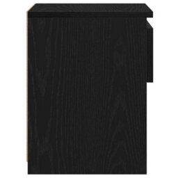 Berkfield Black Oak Nightstand 40X30X39 Cm Made From Engineered Wood - thumbnail 6