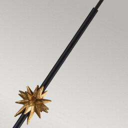 Luminosa Lighting Luminosa Etoile Dome Pendant Ceiling Light, Matte Black And Gold Leaf - thumbnail 3