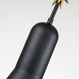 Luminosa Lighting Luminosa Etoile Dome Pendant Ceiling Light, Matte Black And Gold Leaf - thumbnail 5