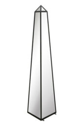 Mirroroutlet The Obelisk Black Metal Edged Mirrored Ornament 150Cm X 30Cm X 30Cm - thumbnail 2