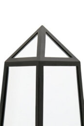 Mirroroutlet The Obelisk Black Metal Edged Mirrored Ornament 150Cm X 30Cm X 30Cm - thumbnail 3