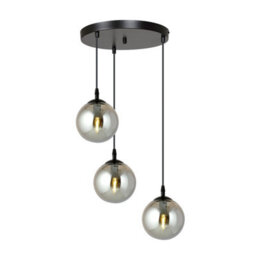 Emibig Lighting Emibig Cosmo Pendant Lamp  3 X E14 Black With Graphite Shade - thumbnail 1