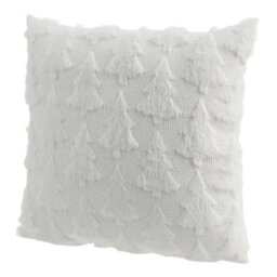 Thehotsale Christmas Tree Patten Cozy Soft Plush Throw Pillow Cushion Cover Without Insert 45Cm W X 45Cm D White - thumbnail 5