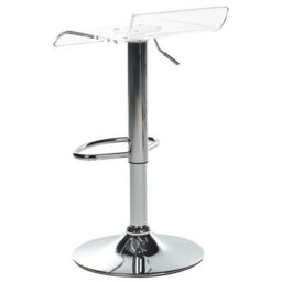 Beliani Set Of 2 Bar Chairs Neum Swivel Transparent - thumbnail 8