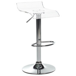 Beliani Set Of 2 Bar Chairs Neum Swivel Transparent - thumbnail 5