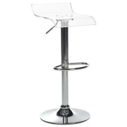 Beliani Set Of 2 Bar Chairs Neum Swivel Transparent - thumbnail 6