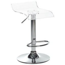 Beliani Set Of 2 Bar Chairs Neum Swivel Transparent - thumbnail 4