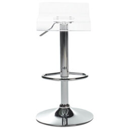 Beliani Set Of 2 Bar Chairs Neum Swivel Transparent - thumbnail 7