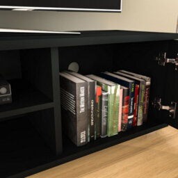 Lassic Vida Designs Cosmo Black 2 Door Tv Unit 140Cm Sideboard Cabinet - thumbnail 6