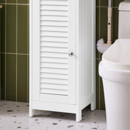 Sobuy Frg236-Nw, Bathroom Tall Cabinet Bathroom Storage Cabinet With 2 Shutter Doors,wood Effect,w32Xd30Xh170.5 - thumbnail 4