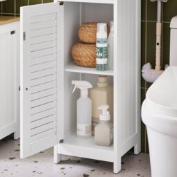 Sobuy Frg236-Nw, Bathroom Tall Cabinet Bathroom Storage Cabinet With 2 Shutter Doors,wood Effect,w32Xd30Xh170.5 - thumbnail 6