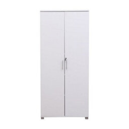 MMT Funiture Designs Storage Cupboard White Wooden Filing Cabinet With 4 Shelves - 2 Door Lockable Filing Cabinet - Tall Wood Office Organiser - thumbnail 3