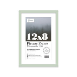 "12X8"" Mint Green Frame With Mount For 10X6"" Pictures 20mm Thin Edge Portrait And Landscape Display With Wall Hooks And Kickstand" - thumbnail 1