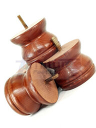 L&F Turned Wood Legs Mahogany Stain 70mm High Set Of 4 Replacement Furniture Bun Feet Settee Chairs Sofas Footstools M10 Shn215 - thumbnail 6
