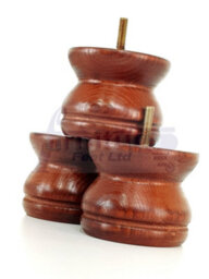 L&F Turned Wood Legs Mahogany Stain 70mm High Set Of 4 Replacement Furniture Bun Feet Settee Chairs Sofas Footstools M10 Shn215 - thumbnail 5