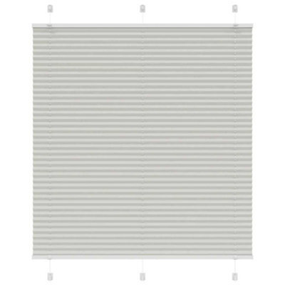 Berkfield Pleated Blind Light Grey 115X100 Cm Fabric Width 114.4 Cm Polyester - image 1