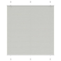 Berkfield Pleated Blind Light Grey 115X100 Cm Fabric Width 114.4 Cm Polyester - thumbnail 1