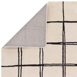 Monochrome Chequered Wool Modern Shaggy Handmade Rug For Living Room Bedroom & Dining Room-120Cm X 170Cm - thumbnail 3