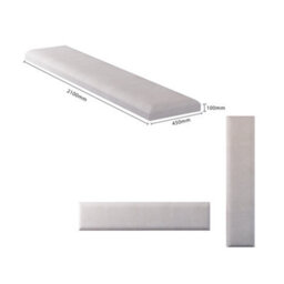 Aspire 45Cm X 210Cm Large Upholstered Headboard Wall Panel, Kimiyo Linen Silver - thumbnail 5