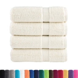 Berkfield Durable Premium Shower Towels Solund 4 Pcs Cream 70X140 Cm 600 Gsm