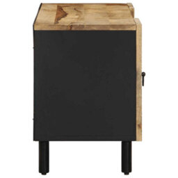 Berkfield Tv Cabinet Black 105X33.5X46 Cm Solid Rough Wood Mango - thumbnail 4