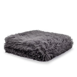 Catherine Lansfield Downstairs Living Cuddly Deep Pile 150X200Cm Blanket Throw Charcoal Grey