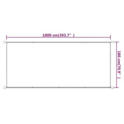 Berkfield Vertical Awning Taupe 180X1000 Cm Oxford Fabric - thumbnail 5