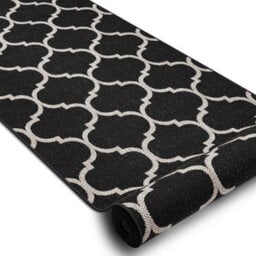 RugsX Runner Sizal Floorlux Design 20608 Moroccan Trellis Black / Silver 100  100X1000 Cm - thumbnail 2