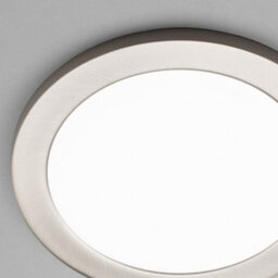 Litecraft Darly Satin Nickel 1 Lamp Modern Bathroom 18W Led Flush Ceiling Light - thumbnail 4