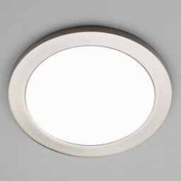 Litecraft Darly Satin Nickel 1 Lamp Modern Bathroom 18W Led Flush Ceiling Light - thumbnail 3