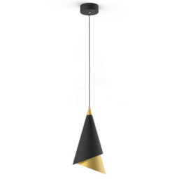 Luminosa Lighting Luminosa Modern Led Hanging Pendant Black, Gold, Warm White 3000K 469Lm - thumbnail 2