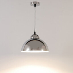 FNX Bathrooms Yukon E27 Ip44 Pendant Light - Chrome Finish With 1M Adjustable Black Flex (Lamp Not Included)