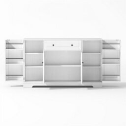 Abrihome Multifunctional Kitchen Sideboard, Cabinet With Drawer, Shelf Doors & Adjustable Shelves, Modern Design With Tip-Over Protection - thumbnail 9
