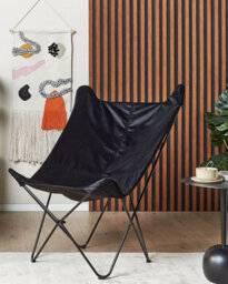 Beliani Retro Armchair Nybro Velvet Black - thumbnail 2
