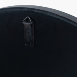Pacific Lifestyle Black Wood Veneer And Foxed Glass Round Wall Mirror - thumbnail 4