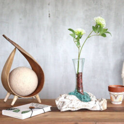 Molten Glass On Whitewash Wood - Vase - Small - thumbnail 7