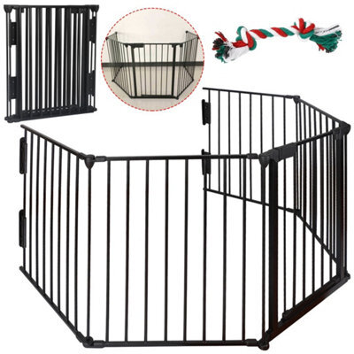 Baby Safety Fence Hearth Fire Gate Metal Bbq Pet Dog Cat Playpen - image 1