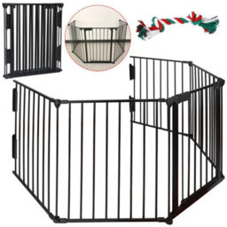 Baby Safety Fence Hearth Fire Gate Metal Bbq Pet Dog Cat Playpen - thumbnail 1