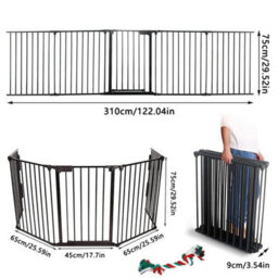 Baby Safety Fence Hearth Fire Gate Metal Bbq Pet Dog Cat Playpen - thumbnail 2