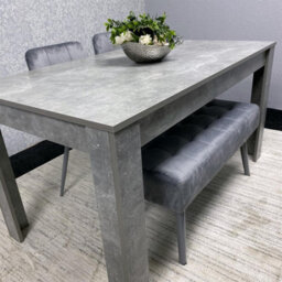 Kosy Koala Grey Wooden Dining Table Set With 2 Chairs And 1 Bench  Dining Kitchen Furniture - thumbnail 8
