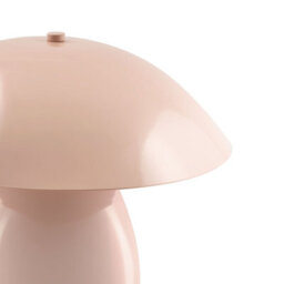 Beliani Pastel Pink Mushroom-Style Table Lamp With Iron Base, 30 Cm Height - thumbnail 4