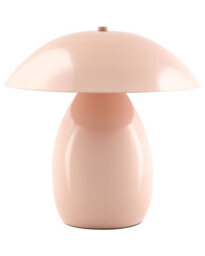 Beliani Pastel Pink Mushroom-Style Table Lamp With Iron Base, 30 Cm Height - thumbnail 2