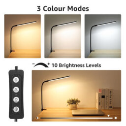 Lepro Desk Lamp 5W 460Lm, Clip On Desk Lamp - thumbnail 2
