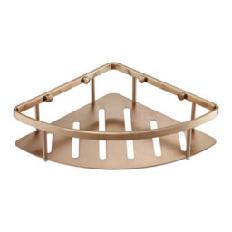 FNX Bathrooms Brushed Bronze Single Shower Corner Caddy Basket - thumbnail 1
