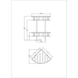 FNX Bathrooms Brushed Bronze Single Shower Corner Caddy Basket - thumbnail 2