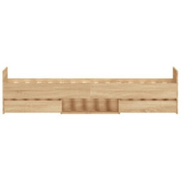 Berkfield Bed Frame With Headboard And Footboard Sonoma Oak 90X200 Cm - thumbnail 7