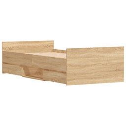Berkfield Bed Frame With Headboard And Footboard Sonoma Oak 90X200 Cm - thumbnail 8