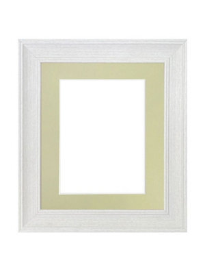 Frames By Post Scandi Limed White Frame With Light Grey Mount For Image Size A3 - image 1