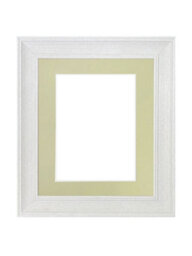 Frames By Post Scandi Limed White Frame With Light Grey Mount For Image Size A3 - thumbnail 1